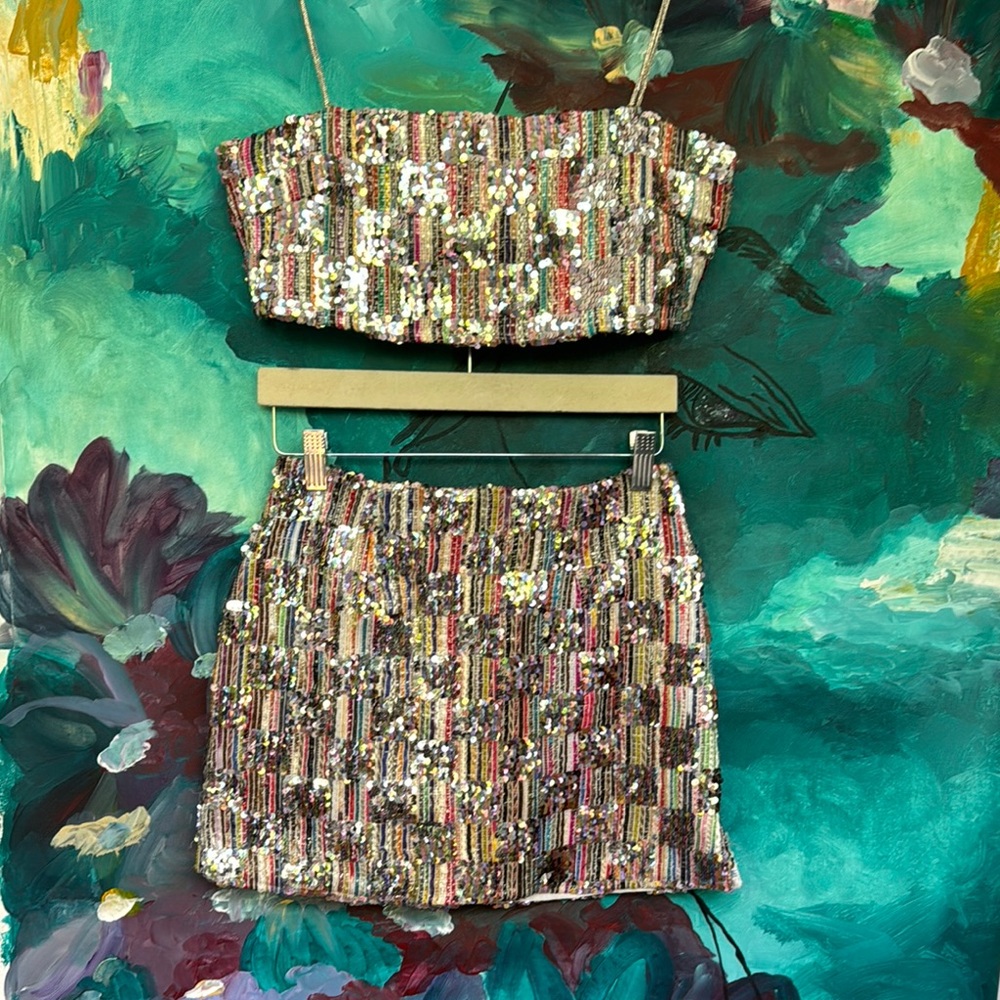 Nasty Gal Gold Mini Pencil Dress with Sequin Embellishment for Cocktail